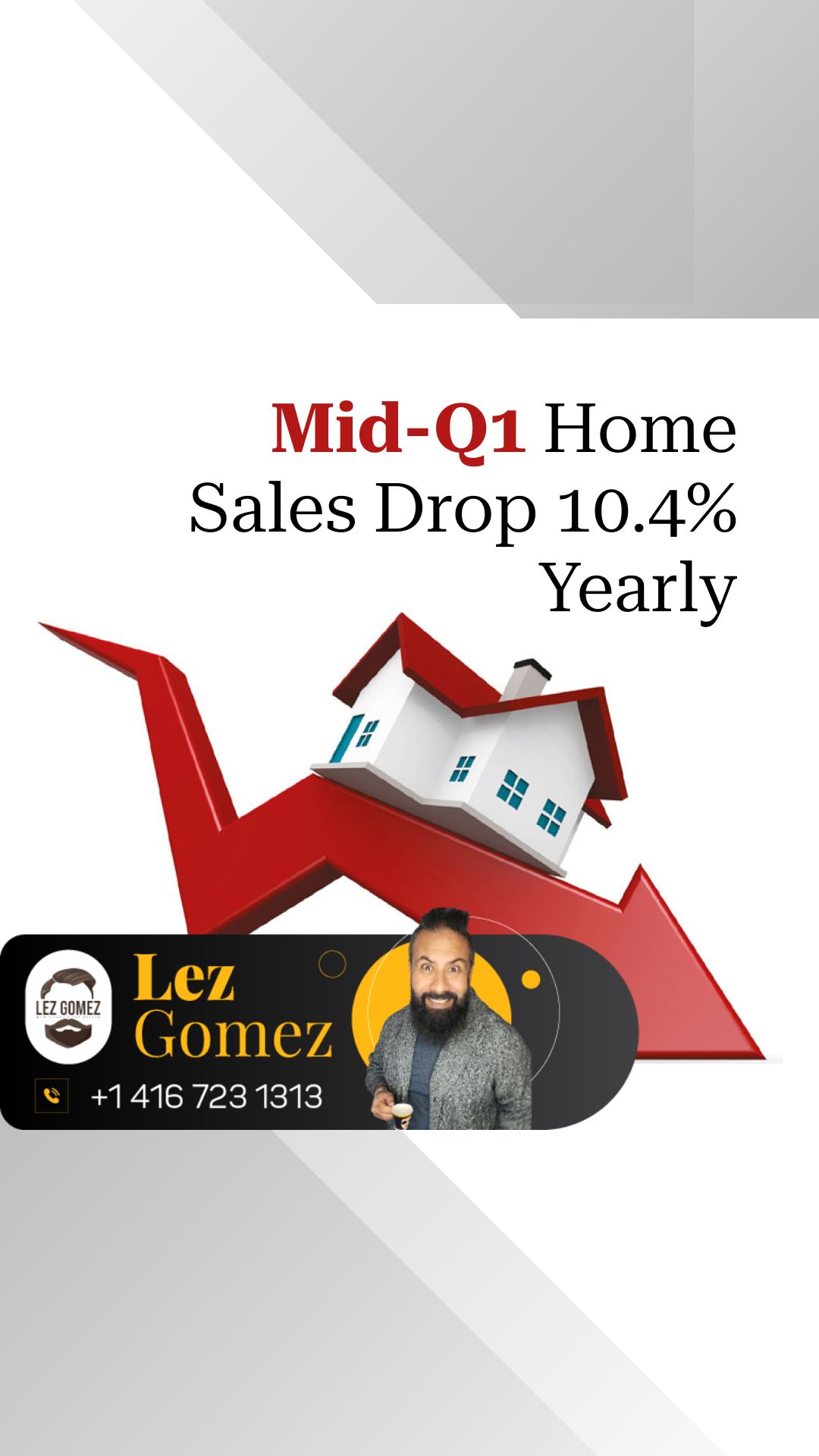 Mid-Q1 Home Sales Drop 10.4% Yearly | Get Your Mortgage for a LilLez!
